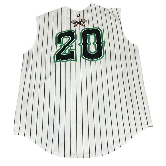 Vintage Delong MiLB Game Used # 20 Minor League Baseball Jersey Men 44 LARGE - Picture 4 of 7